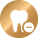 Icon of a tooth with a minus symbol to show that we prep your teeth for porcelain veeneers